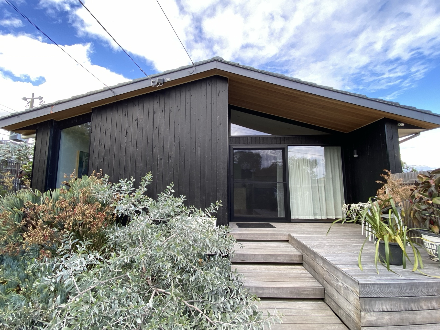 Home exterior after cladding and timber renovation