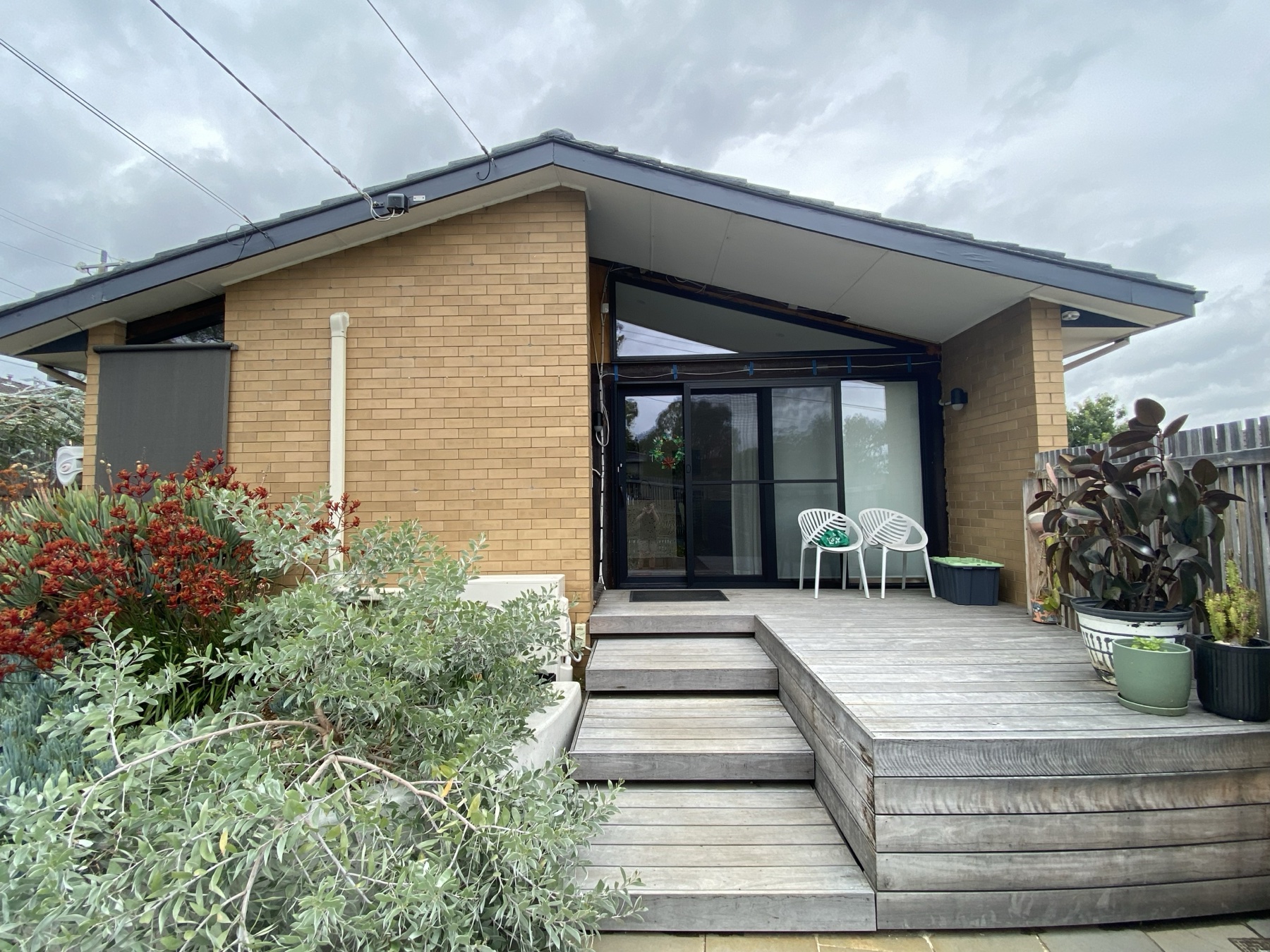 Home exterior before cladding renovation